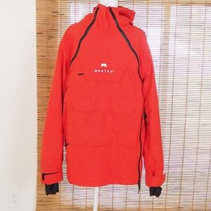Montec Doom Insulated Ski Snowboard Jacket Mens L Red Anorak Hooded Shell AW19